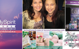 Selina Fenech and Serene Conneeley at Mind Body Spirit Festival