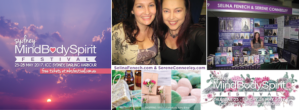 Selina Fenech and Serene Conneeley at Mind Body Spirit Festival