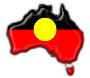 Aboriginal flag map 